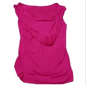 Fuschia draped top L
